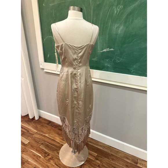 Vintage Sue Wong Nocturne Dress sz 8 NWT STUNNING Champagne crochet - Picture 6 of 10